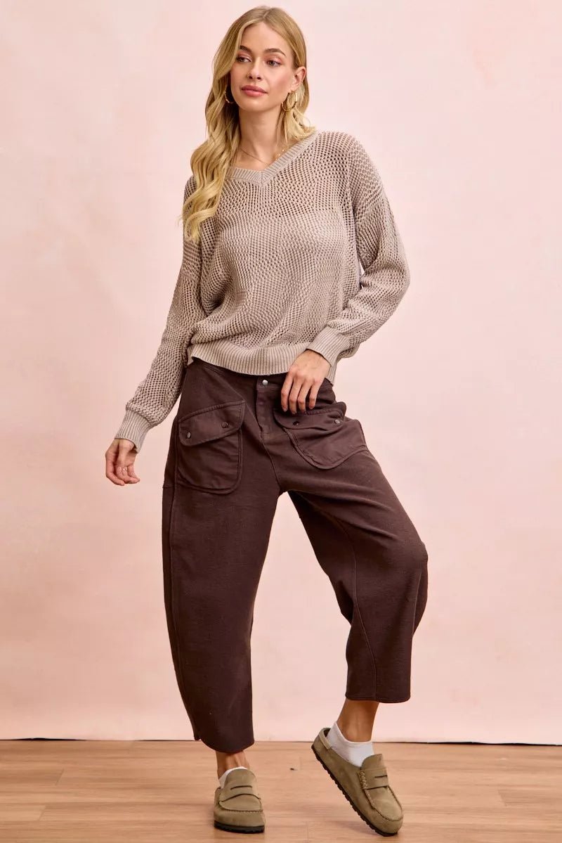 Washed Terry Lounge Pants - Brick + Boho