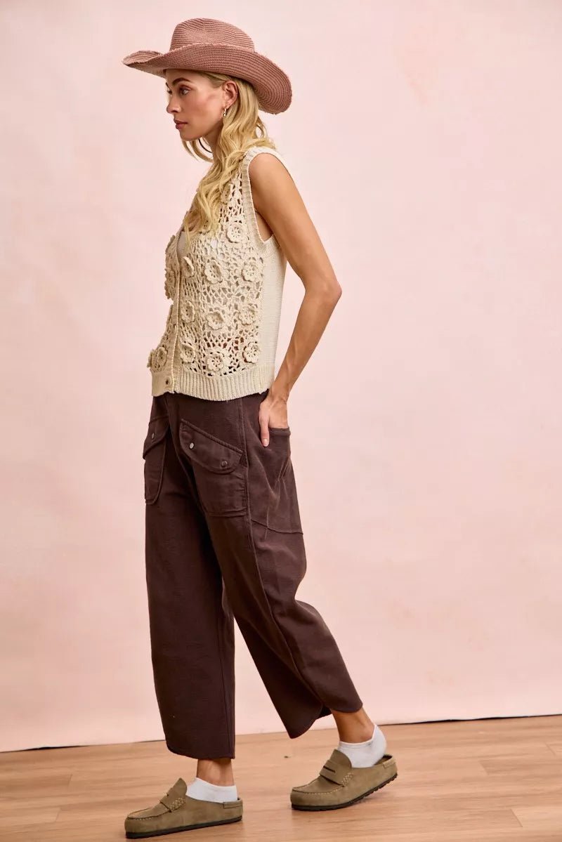 Washed Terry Lounge Pants - Brick + Boho