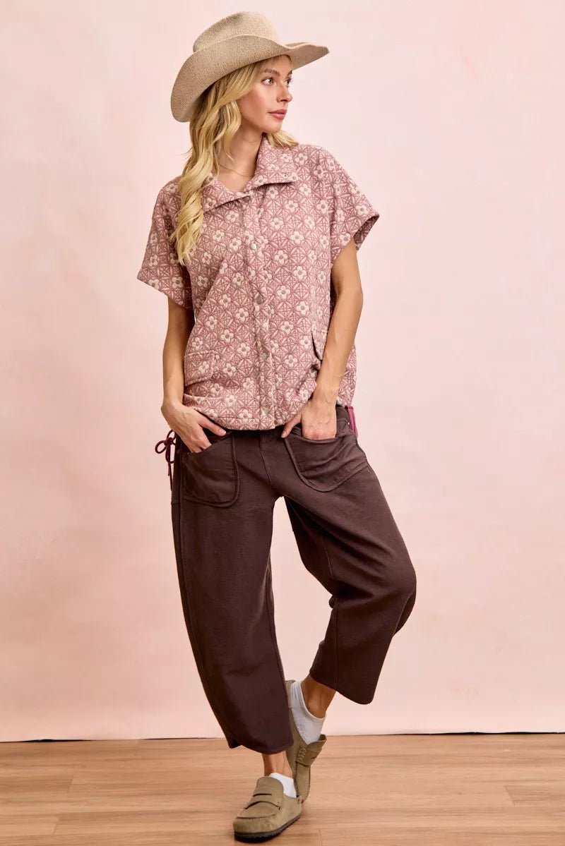 Washed Terry Lounge Pants - Brick + Boho