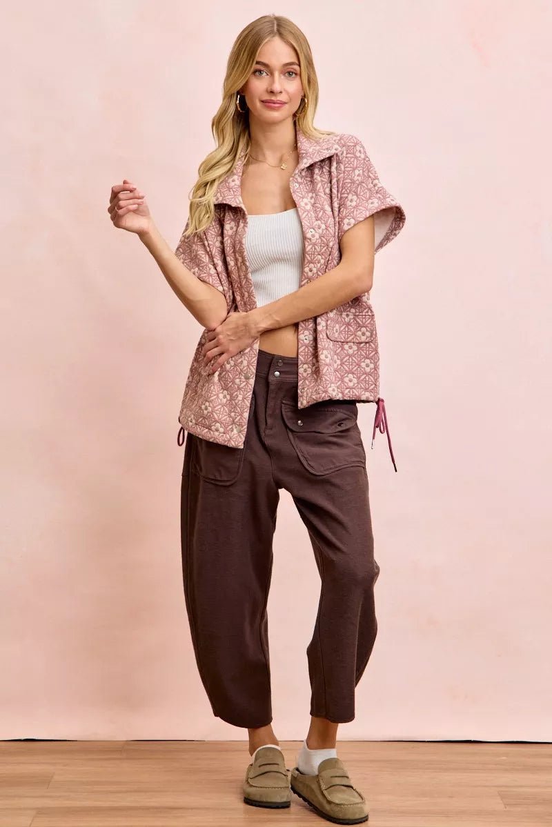 Washed Terry Lounge Pants - Brick + Boho