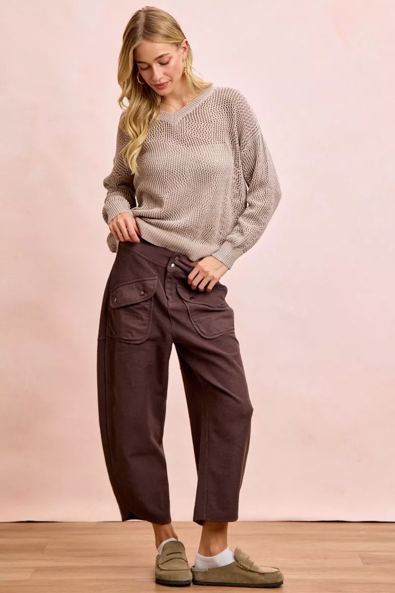 Washed Terry Lounge Pants - Brick + Boho