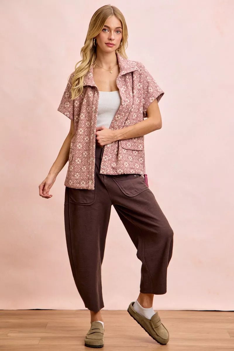 Washed Terry Lounge Pants - Brick + Boho