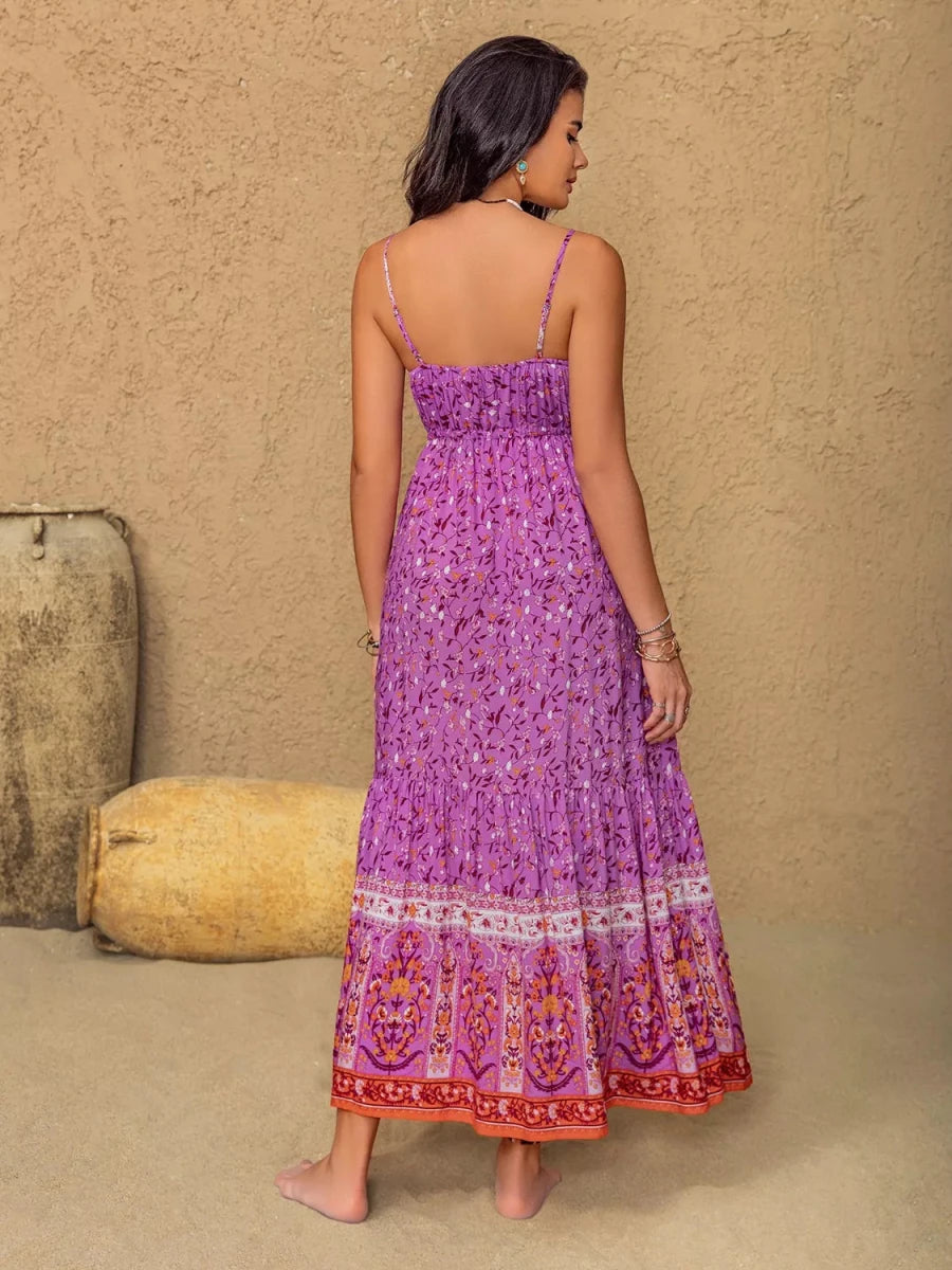 Whimsical Tassel Floral Maxi - Brick + Boho