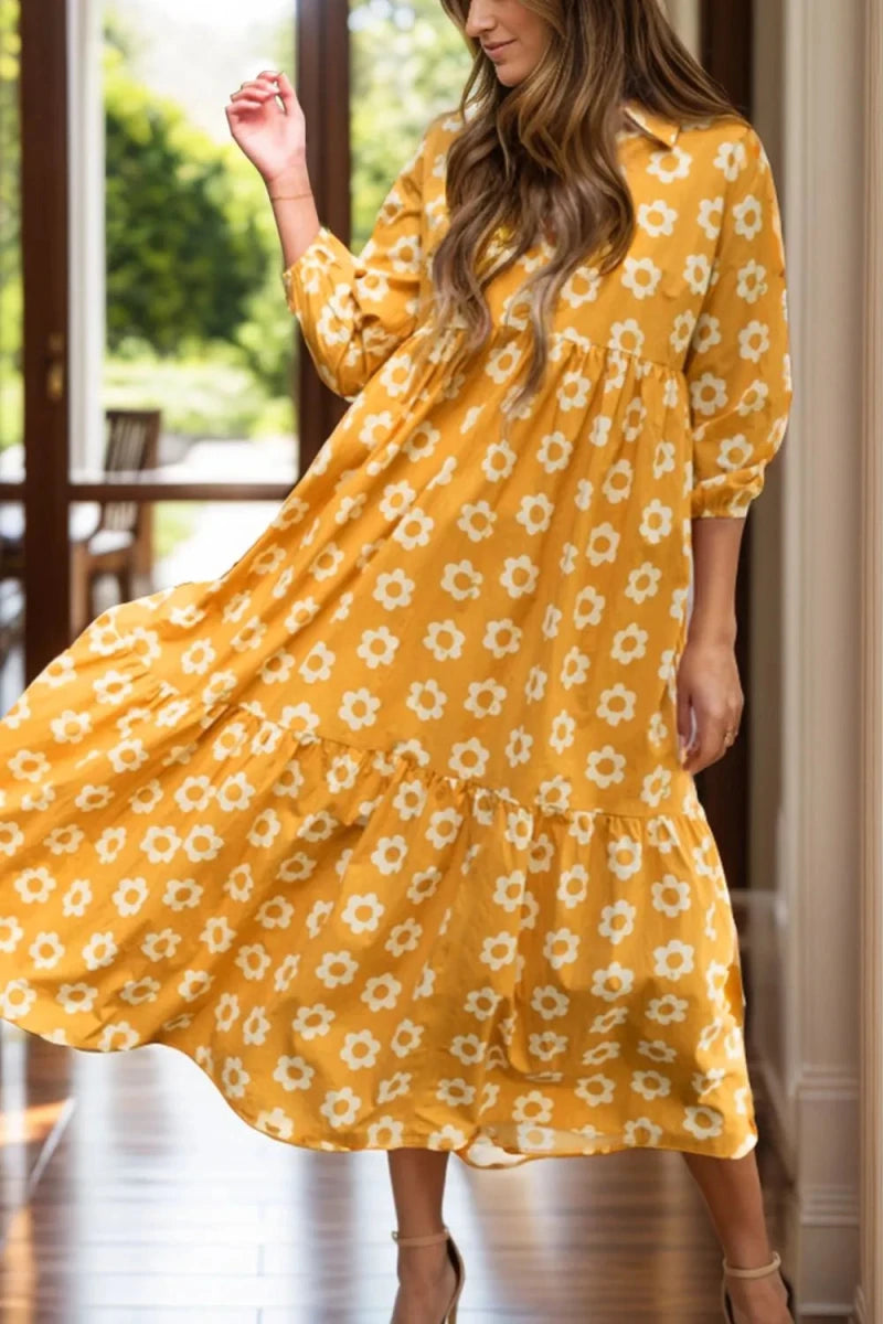 Wild Child Collar Quarter Sleeve - Brick + Boho