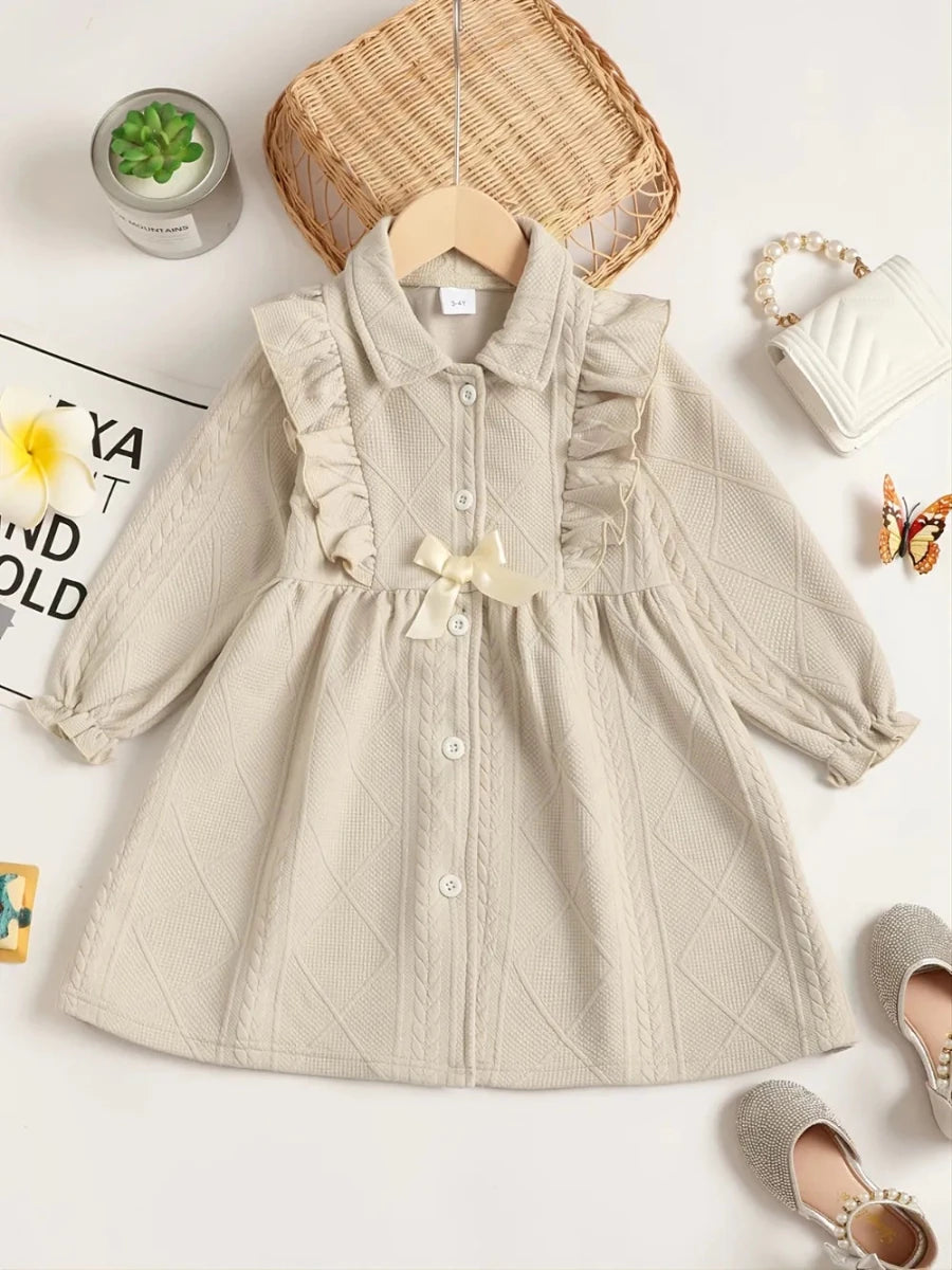 Wonder Bow Dress - Brick + Boho