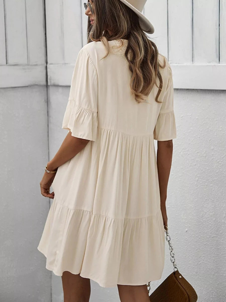 Woodstock Ruffle Button Tiered Mini - Brick + Boho