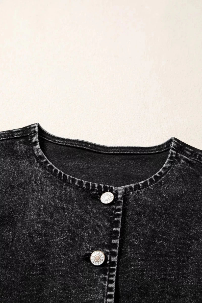 Worn Earth Denim Vest - Brick + Boho