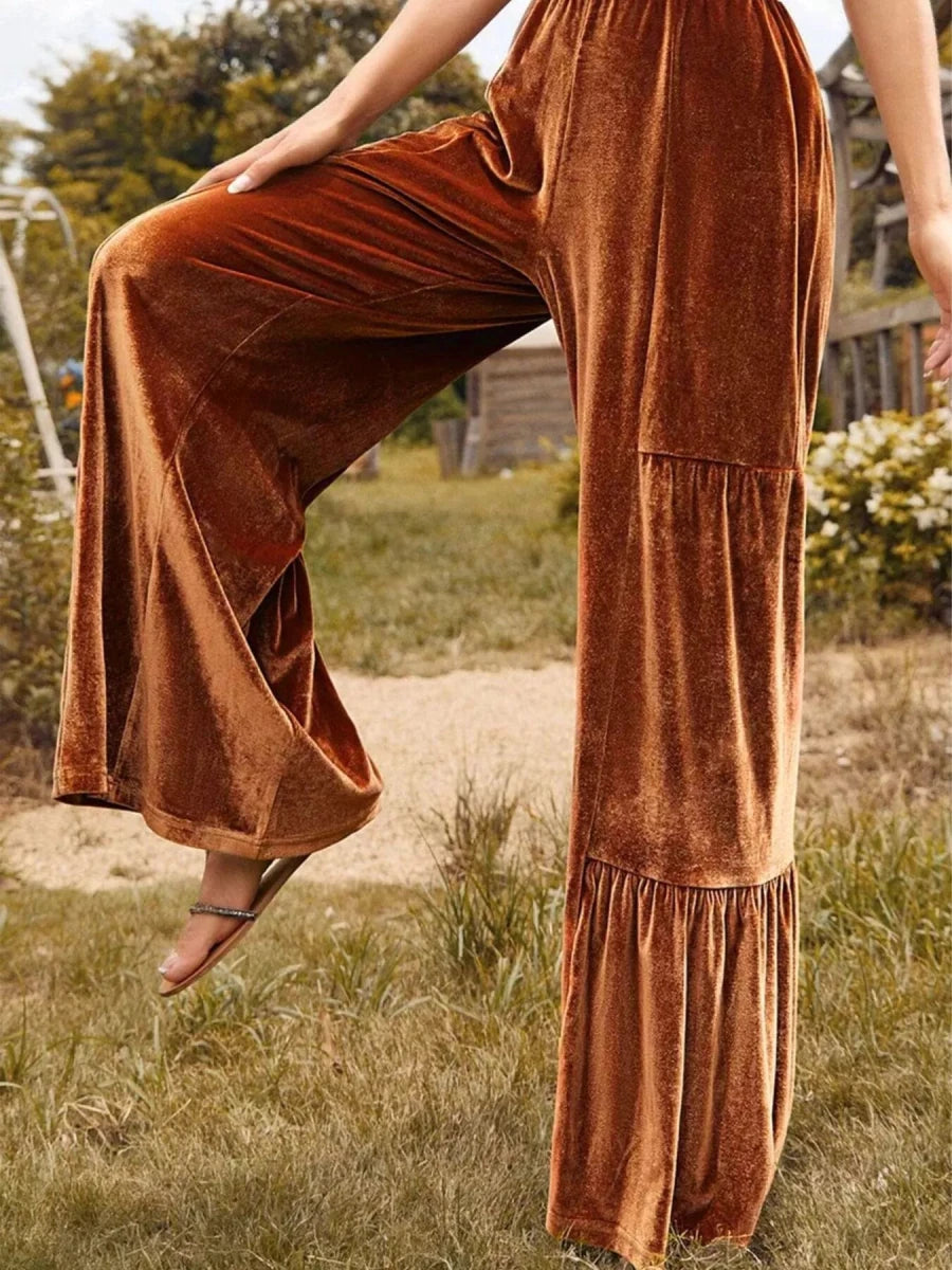 Zion Sunset Wide Palazzo - Brick + Boho